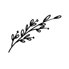 Aesthetic botanical wedding leaf