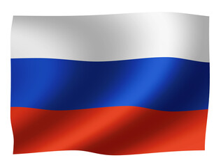 Obraz premium Waving national flag illustration / Russia (png)
