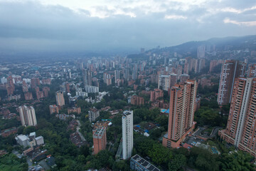 Fototapeta premium Downtown Medellin Colombia on a cloudy day 5