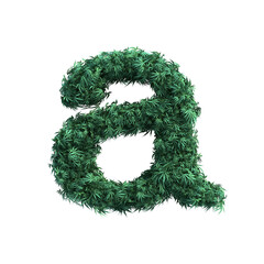 3D rendering of cannabis alphabet set 2	
