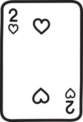 Poker Card Doodle Icon