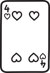 Poker Card Doodle Icon