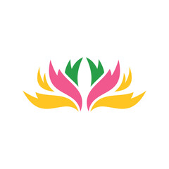 floral ornament logo design, icon set, abstract logo