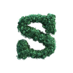 3D rendering of cannabis alphabet set 2	
