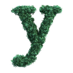 3D rendering of cannabis alphabet set 2	
