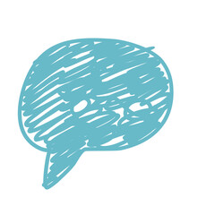 Kids drawing bubble message