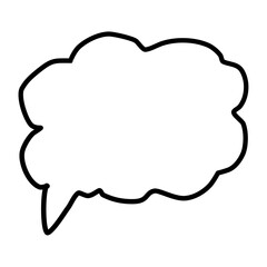 Speech bubble message line doodle