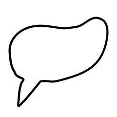 Speech bubble message line doodle