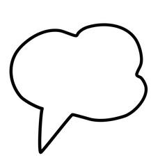 Speech bubble message line doodle