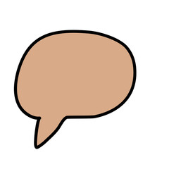 Speech bubble message line doodle