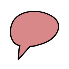 Speech bubble message line doodle