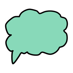 Speech bubble message line doodle