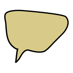 Speech bubble message line doodle