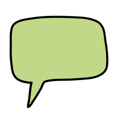 Speech bubble message line doodle