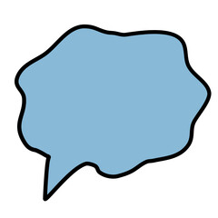 Speech bubble message line doodle