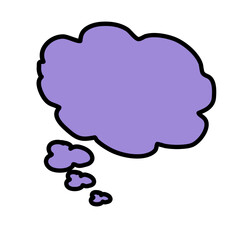 Speech bubble message line doodle