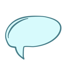 Speech bubble message line doodle