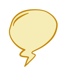 Speech bubble message line doodle