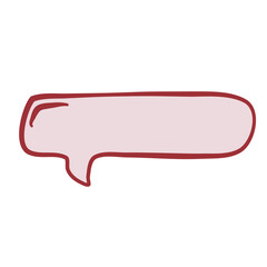 Speech bubble message line doodle