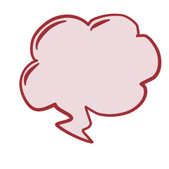Speech bubble message line doodle