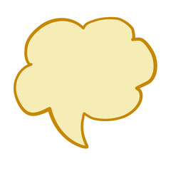 Speech bubble message line doodle