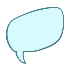 Fototapeta premium Speech bubble message line doodle