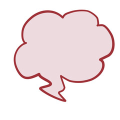 Speech bubble message line doodle