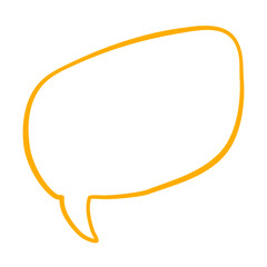 Speech bubble message line doodle