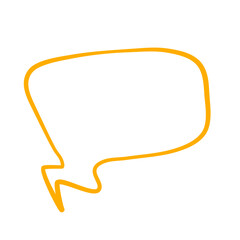 Naklejka premium Speech bubble message line doodle