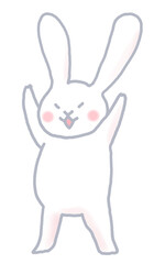 バンザイするうさぎ