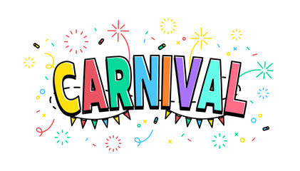 Carnival banner template. Advertising design for social network vector.
