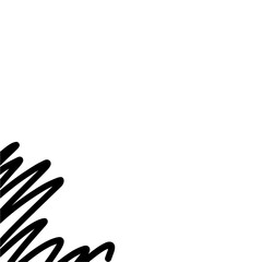 Obraz premium Abstract scribble line corner border