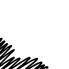 Abstract scribble line corner border
