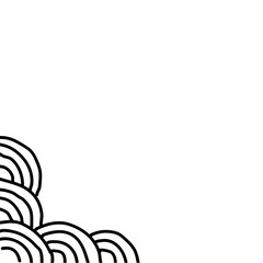 Abstract aesthetic line corner border