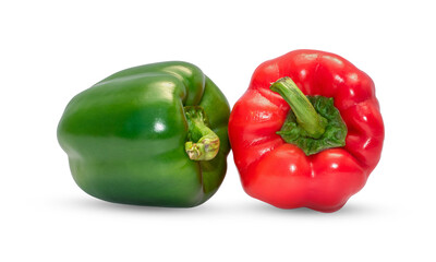 Bell pepper isolated on white​ background​ with​ clipping​ path​.