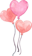 Pink Balloon Watercolor