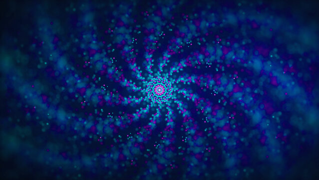 Abstract Artistic Magic Space Dark Blue Purple Shine Blurry Focus Glitter Sparkle Dust Particle Swirls Background