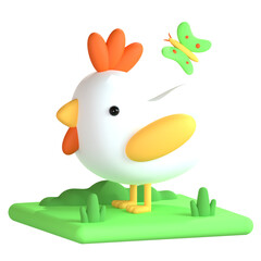 3d rendered illustration of a chicken