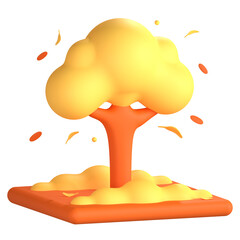 3d icon illustration of a tree