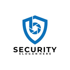 security logo concept. shutter shield design template