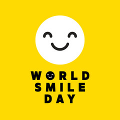 Happy World smile day banner.