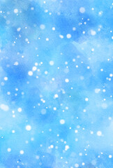 背景素材_水彩テクスチャ_雪