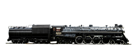 Steam locomotive from an earlier era of transportation - obrazy, fototapety, plakaty