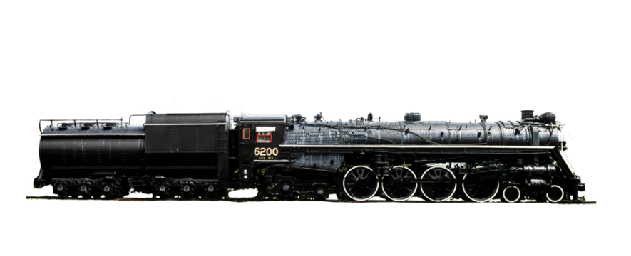 Steam locomotive from an earlier era of transportation