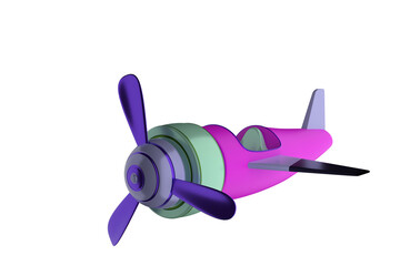 3D illustration Airplane flying for travel journey. 3d cartoon design of Travel concept in minimal style .Flight plane travel tourism on a white background, 3D render