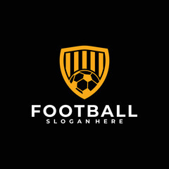 football shield logo vector design template