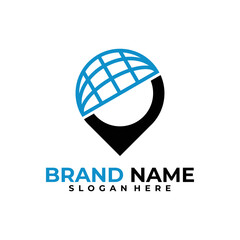 point global logo vector design template