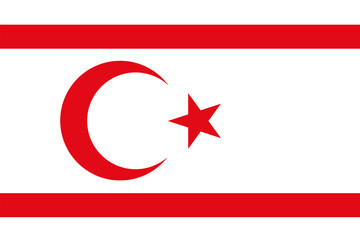 Northern Cyprus Flag hand drawn,Turkish new lira hand drawn