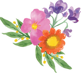 Fototapeta na wymiar Floral Watercolor