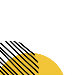 geometric minimalist memphis corner border